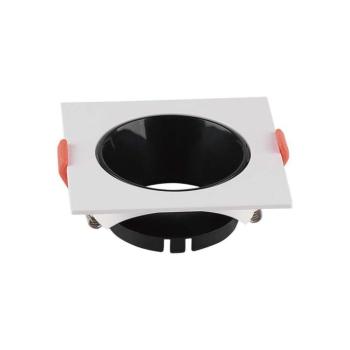 LED spotlámpa keret négyzet alakú, GU10, fehér, fekete, V-TAC, 6651 kép