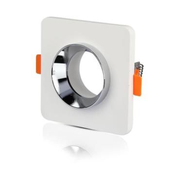 LED spotlámpa keret négyzet alakú, GU10, fehér, króm, V-TAC, 3119 kép