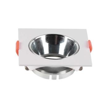 LED spotlámpa keret négyzet alakú, GU10, fehér, króm, V-TAC, 6653 kép