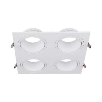 LED spotlámpa keret négyzet alakú, GU10, fehér, V-TAC, 23003 kép