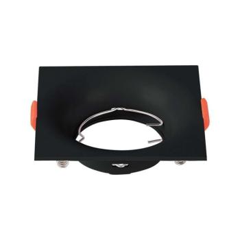 LED spotlámpa keret négyzet alakú, GU10, fekete, V-TAC, 6635 kép