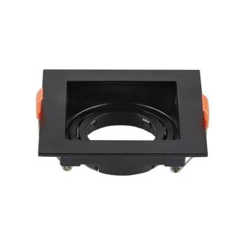 LED spotlámpa keret négyzet alakú, GU10, fekete, V-TAC, 6657 kép