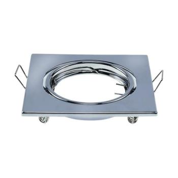 LED spotlámpa keret négyzet alakú, GU10, króm, 2 db/csomag, V-TAC, 8943 kép