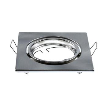 LED spotlámpa keret négyzet alakú, GU10, szatén nikkel, 2 db/csomag, V-TAC, 8942 kép