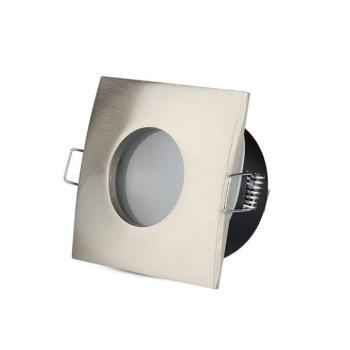 LED spotlámpa keret négyzet alakú, GU10, szatén nikkel, IP54, V-TAC, 3616 kép