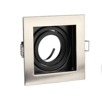 LED spotlámpa keret négyzet alakú, GU10, szatén nikkel, V-TAC, 3598 kép