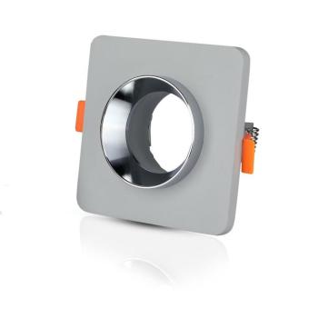 LED spotlámpa keret négyzet alakú, GU10, szürke, króm, V-TAC, 3120 kép