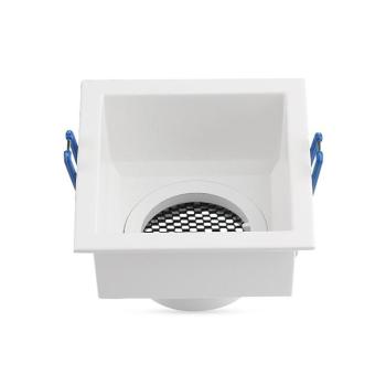 LED spotlámpa keret négyzet alakú, méhsejt diffúzorral, GU10, fehér, V-TAC, 23763 kép