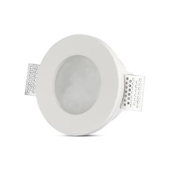 LED spotlámpa keret opál üveggel, kerek, GU10, fehér, V-TAC, 3692 kép