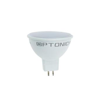 LED spotlámpa MR16 110° 5 év garancia, 7W, 4500K, természetes fehér, 600 lm, fehér, Optonica, 1765 kép