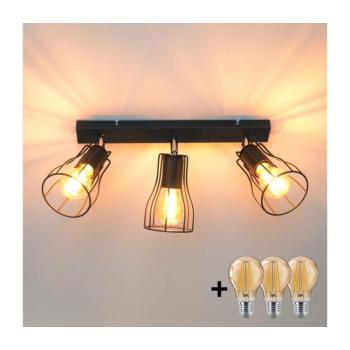 LED Spotlámpa TUBE II 3xE27/15W/230V fekete R-L 1924/3K BK kép