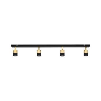 LED Spotlámpa TUBSSON 4xGU10/4,8W/230V fekete/arany R-L 1166/4 BK+GO kép