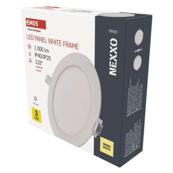 LED süllyesztett lámpatest NEXXO, kerek, fehér, 12W, meleg fehér kép