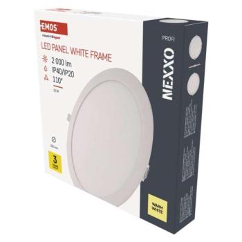 LED süllyesztett lámpatest NEXXO, kerek, fehér, 25W, meleg fehér kép