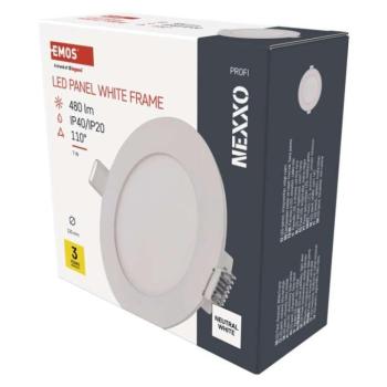 LED süllyesztett lámpatest NEXXO, kerek, fehér, 7W, természetes fehér kép