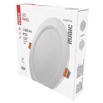 LED süllyesztett lámpatest RUBIC, kerek, fehér, 18W, természetes fehér kép