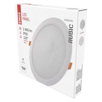 LED süllyesztett lámpatest RUBIC, kerek, fehér, 24W, természetes fehér, 4000K, 2400, 220–240V, CRI> 80, IP20, EMOS, ZD1452 kép