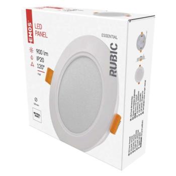 LED süllyesztett lámpatest RUBIC, kerek, fehér, 9W, természetes fehér kép