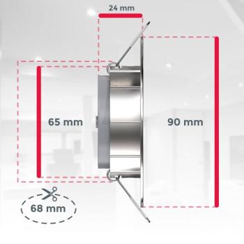 LED süllyesztett spotlámpa Slide 12 darabos szett, matt nikkel, 3000 K kép