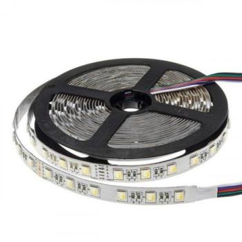 LED szalag , 24 Volt DC , 5050 , 60 led/m , 16 W/m , RGBW , 4in1 chip , 12 mm , W=meleg fehér kép