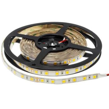 LED szalag 5050 24v vízálló professzionális kiadás, 14,4W, 4500K, természetes fehér, dimmelhető, 600 lm, IP54, Optonica, 4854 kép