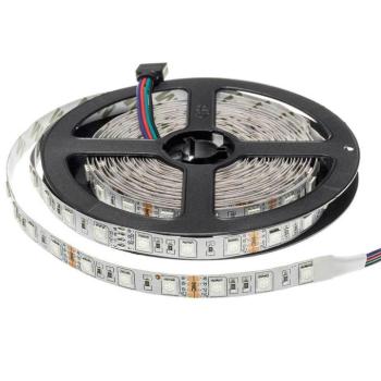 LED szalag 5050 RGB 24v nem vízálló professzionális kiadás, 14,4W, dimmelhető, 1000 lm, Optonica, 4861 kép
