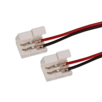 LED szalag click csatlakozó dupla 8 mm-es 2 tűs kábellel, LED line, LL-243493 kép