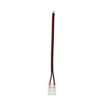 LED szalag csatlakozó betáp 8mm-es egyszínű szalaghoz 10cm kábellel átlátszó 2db/csomag 5520312 VITO kép