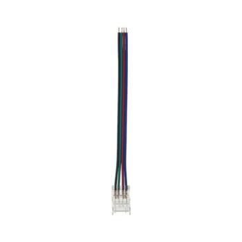 LED szalag csatlakozó CONRS10 10mm-es RGB 10cm-es vezetékkel átlátszó 2db/csomag 5520342 VITO kép