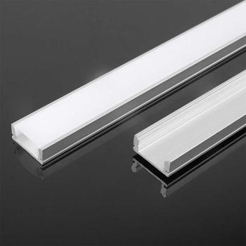 LED szalag profil, ezüst/fehér fedő, 2000mm, V-TAC, 10321 kép