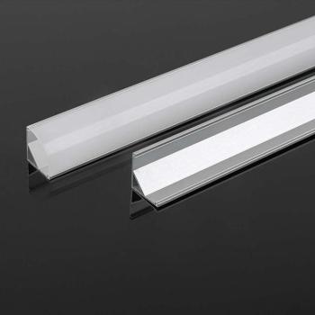 LED szalag profil, ezüst/fehér fedő, 2000mm, V-TAC, 10322 kép