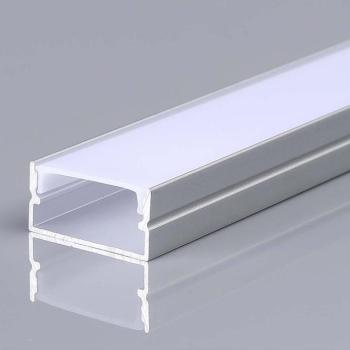 LED szalag profil, ezüst/fehér fedő, 2000mm, V-TAC, 23174 kép