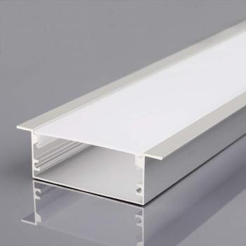 LED szalag profil, ezüst/fehér fedő, 2000mm, V-TAC, 23179 kép