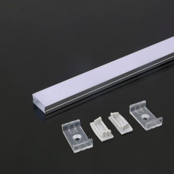 LED szalag profil, ezüst/fehér fedő, 2000mm, V-TAC, 3352 kép