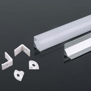 LED szalag profil, ezüst/fehér fedő, 2000mm, V-TAC, 3353 kép