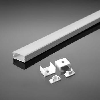 LED szalag profil, fehér/fehér fedő, 2000mm, V-TAC, 3365 kép