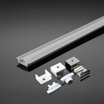 LED szalag profil, fehér/fehér fedő, 2000mm, V-TAC, 3368 kép