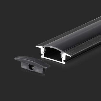 LED szalag profil, fekete/fekete fedő, 2000mm, V-TAC, 2875 kép