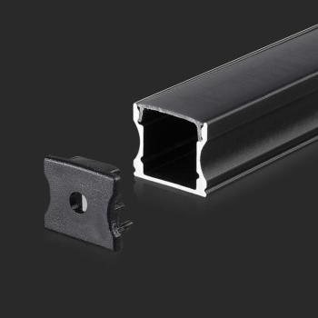 LED szalag profil, fekete/fekete fedő, 2000mm, V-TAC, 2878 kép