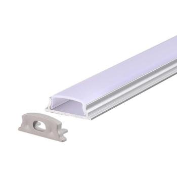 LED szalag profil hajlítható, ezüst/fehér fedő, 2000mm, V-TAC, 2909 kép