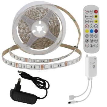 LED szalag szett adapter + bluetooth zene + távirányító 60 LED, 36W, RGB, dimmelhető, 2400 lm, Optonica, 4329 kép