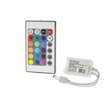 LED szalagvezérlő távirányítóval 16 gomb, 72W, dimmelhető, fehér, Optonica, 6303 kép