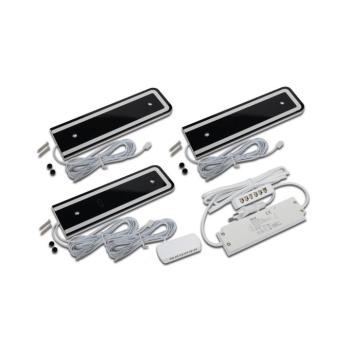 LED szekrény alatti lámpa U-Pad F, 3 darabos készlet 3,000K fekete Érzékelő kép
