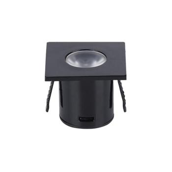 LED szekrényvilágítás - 1w négyzet alakú - fekete, 3000K, meleg fehér, 60 lm, Optonica, 3298 kép