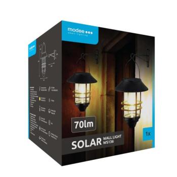 LED szolár napelemes fali lámpa, 2700K, 70lm, IP44, Modee, ML-WS136 kép