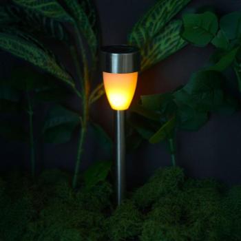LED szolár napelemes leszúrható flame, 1800K, műanyag, IP44, Modee, ML-GS035 kép