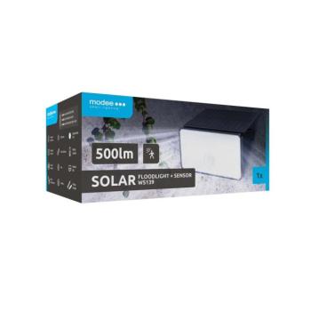 LED szolár napelemes reflektor, 6500K, 500lm, ABS-polipropilén, IP44, mozgásérzékelő szenzor, Modee, ML-WS139 kép