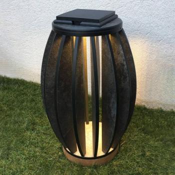 LED szolárlámpa Pastek teakfa színben érzékelő kép