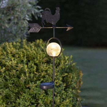 LED szolárlámpa Windy, mutatja a szélirányt kép