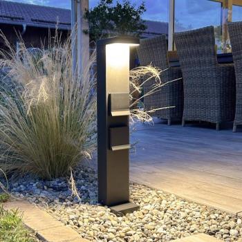 LED talapzati lámpa Lerna konnektoroszlop, 60 cm, sötét szürke alumínium kép